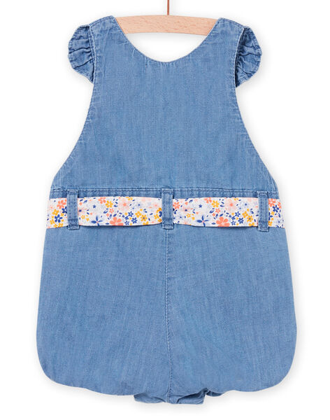Salopette corta in denim con cintura amovibile PICISAC / 22WG09M1SALP274