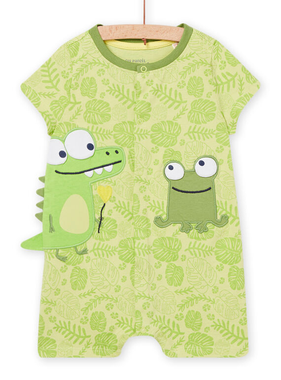 Tutina con stampa foglie lime neonato NEGAGREHOL / 22SH14H7GRE615