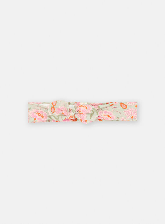 Fascia verde-grigia e rosa con stampa a fiori neonata SYIVERBAN / 23WI09J1BAN631