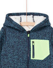 Cardigan blu melange con fodera morbida POJOGITEK2 / 22W902D1GILC200