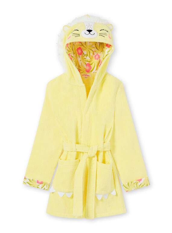 Accappatoio con cappuccio giallo e rosa bambina LEFAROBLEO / 21SH1151RDC116