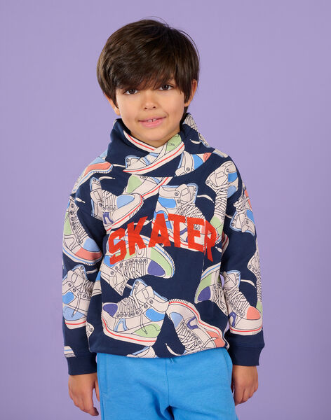 Felpa con cappuccio con stampa sneakers ROPURSWE1 / 23S902L2SWE705