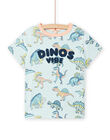 T-shirt verde pastello stampa dinosauri bambino NOMOTI1 / 22S902N1TMCG632