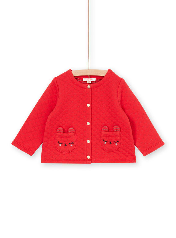 Cardigan rosso neonata LIHACAR / 21SG09X1CAR505