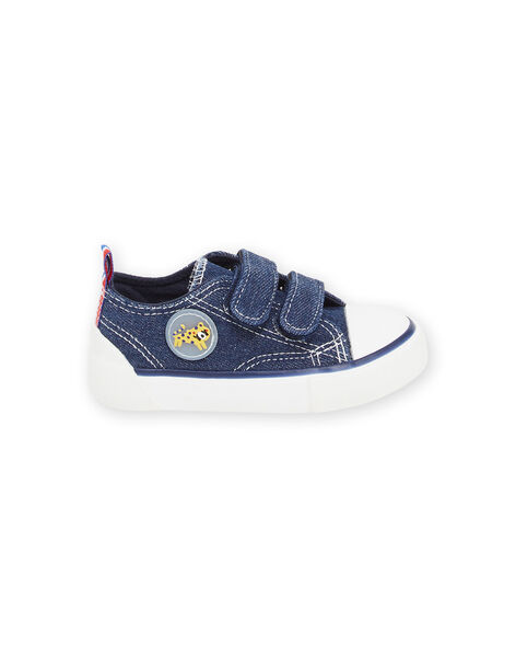 Sneakers in tela denim con patch tigre RUTOILTIGRE / 23KK3874D16P269