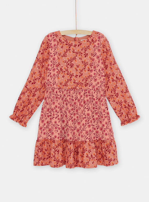 Abito terracotta con stampa a fiori SACOUROB3 / 23W901L2ROBE415