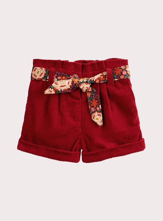 Shorts in velluto rosso per neonata VIKOSHO / 24WG0931SHO511