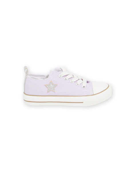 Sneakers in tela malva con motivo stella RATOILMAUV / 23KK3574D16328