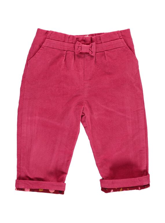 Baby girls' velour trousers DIPINPAN / 18WG09P1PAN302