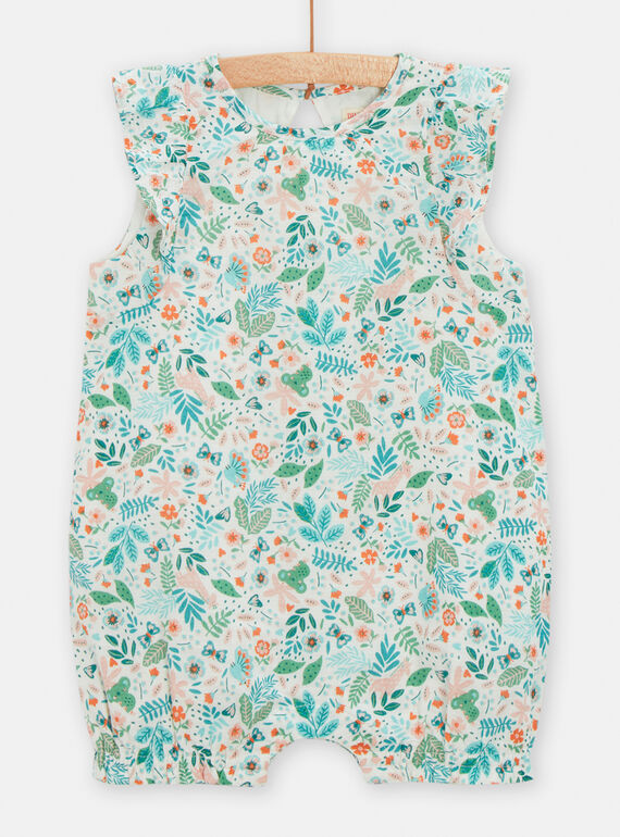 Pagliaccetto verde menta con stampa fantasia neonata TICOBAR / 24SG09N1BAR001