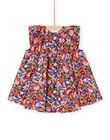 Abito indaco con stampa a fiori RISUNROB2 / 23SG09K1ROB703