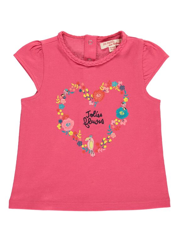 Baby girls' short-sleeved T-shirt CIFRITI / 18SG09H1TMCD312
