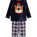 Pigiama t-shirt e pantaloni in velluto con motivo orso