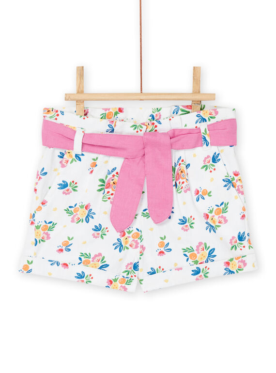 Shorts bianchi con stampa fiori RIPOPSHO2 / 23SG09X2SHO000