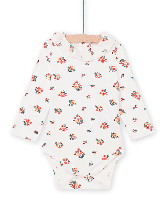 Body con stampa a fiori con collo con volant PIPRIBOD / 22WG09P1BOD001