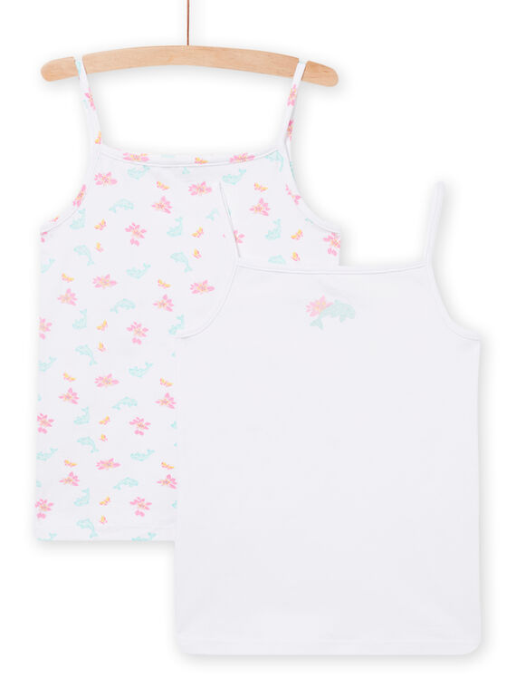 Set 2 canottiere bianche assortite bambina NEFADEBDOLF / 22SH11J1HLI000