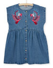 Abito in jeans a maniche corte con motivo pappagalli PAGOROB2 / 22W901O1ROBP274