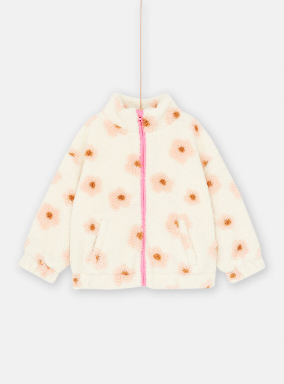 Giacca ecrù in sherpa bambina SAVERCAR / 23W901J2CAR001