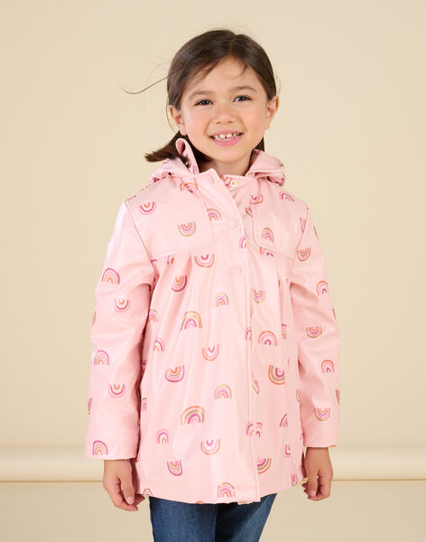 Cappotto impermeabile con cappuccio e stampa arcobaleno PALEOIMPER / 22W901F2IMPD319