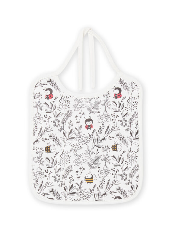 Bavaglino bianco con stampa nascita unisex NOU1BAV3 / 22SF4242BAV000