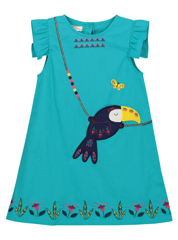 Abito in cotone stile etnico bambina FATUROB4 / 19S901F2ROB202