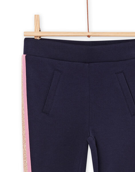 Pantaloni taglio morbido navy con fascia in Lurex® PAJOMIL1 / 22W901D3PAN070