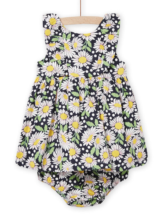 Abito e bloomer con stampa a fiori neonata NISOROB1 / 22SG09Q1ROB001