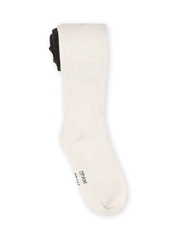 Collant bicolore con motivo cigno bambina MYAHICOL2 / 21WI01U1COL944