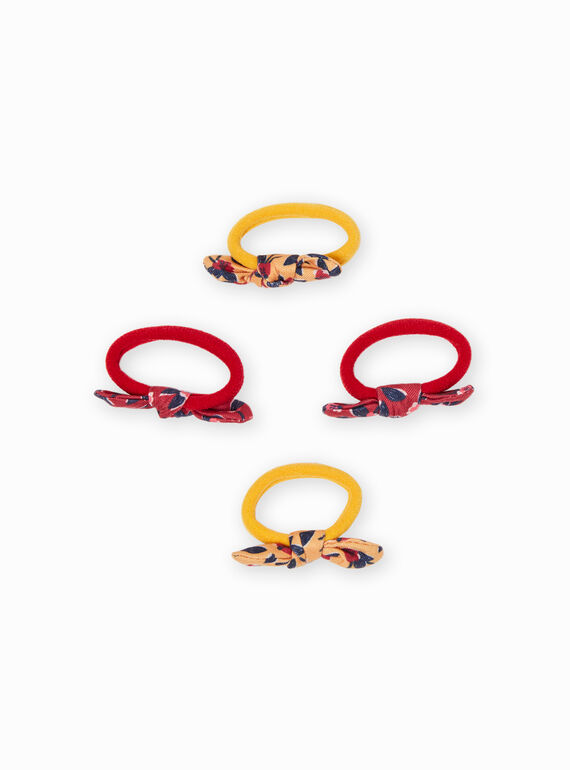 Set 4 elastici abbinati fiocchi bambina MYAJOELA3 / 21WI01S6ELAB106