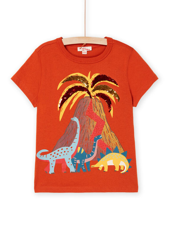 T-shirt arancione con stampa dinosauri ROSUMTI1 / 23S902Y3TMCE410