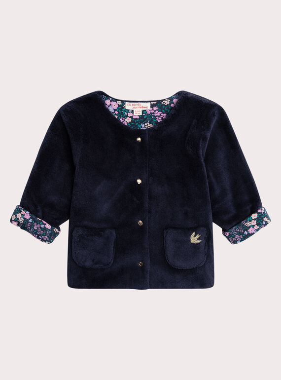 Cardigan double face per neonata XIBLUCAR2 / 25WG09N1CAR622