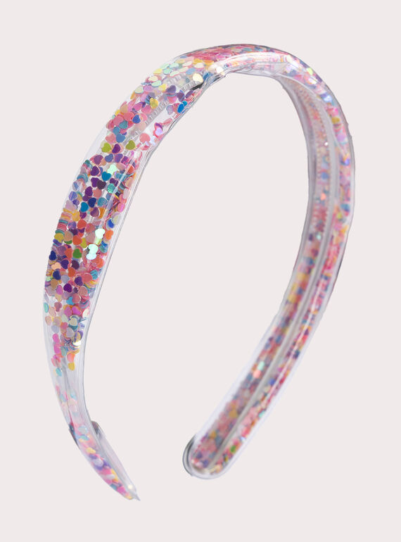 Fascia trasparente con paillettes multicolori per ragazza  VYAJOSERR3 / 24WI01L1TET099