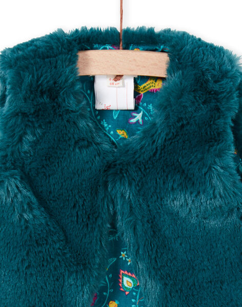 Gilet Sans Manches Bleu Canard Fausse Fourrure Bebe Fille Gilet Pull Sweat Bebe Dpam