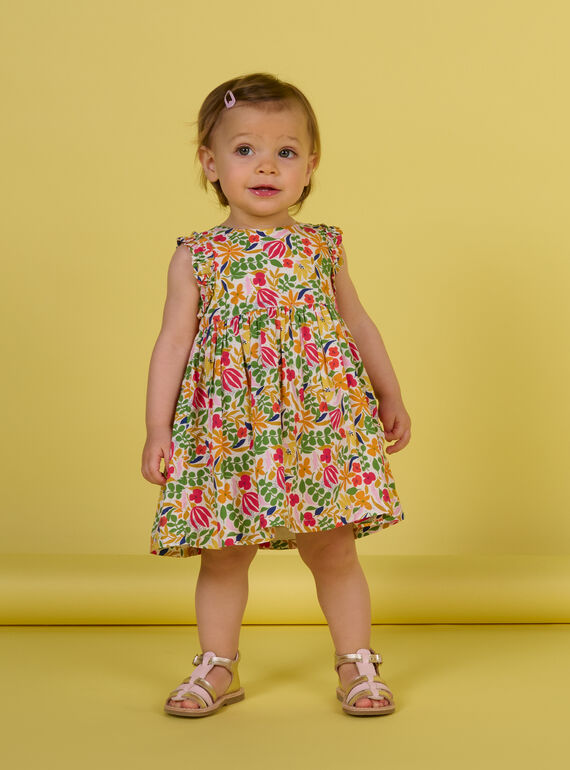Abito con stampa a fiori neonata NIHOROB1 / 22SG09T3ROB000