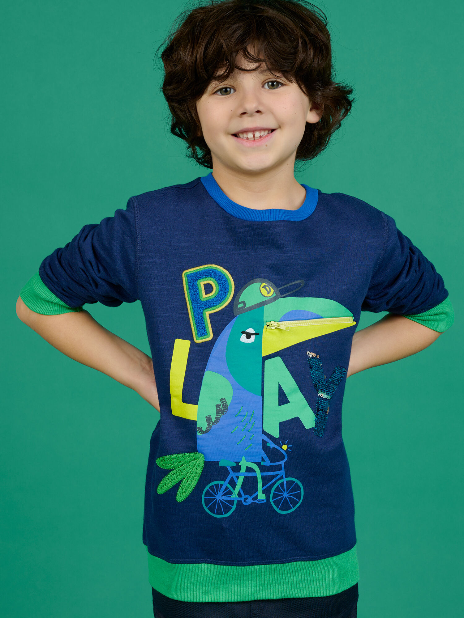 Felpa con paillettes double face bambino acquisto online