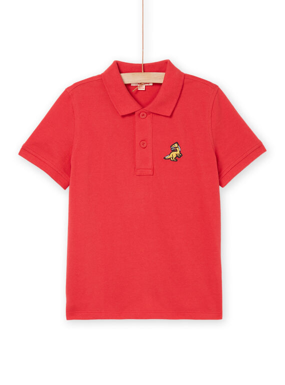 Polo piqué con patch dinosauro ROJOPOL3 / 23S90275POLF518