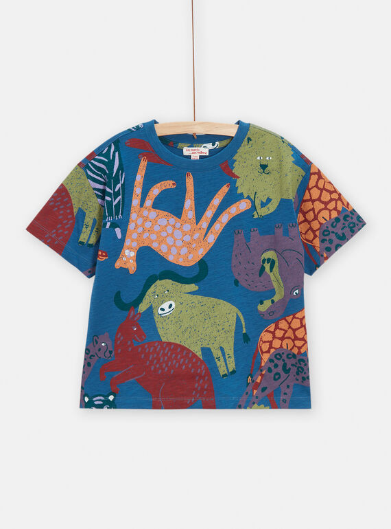 T-shirt a maniche corte blu VODATI / 24W90221TMCC210