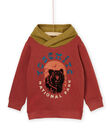 Felpa con cappuccio con stampa orso POPRASWE / 22W902S1SWE511