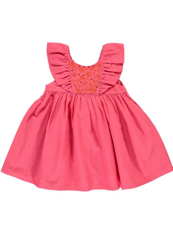 Baby girls' short-sleeved dress CIFRIROB2 / 18SG09H1ROBD312