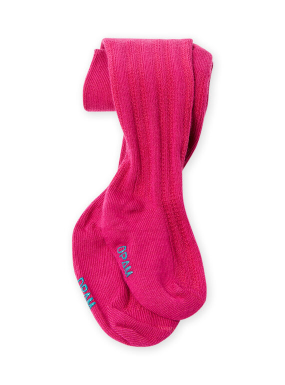 Collant intrecciato fucsia neonata MYIJOCOLTO1 / 21WI0917COLD312