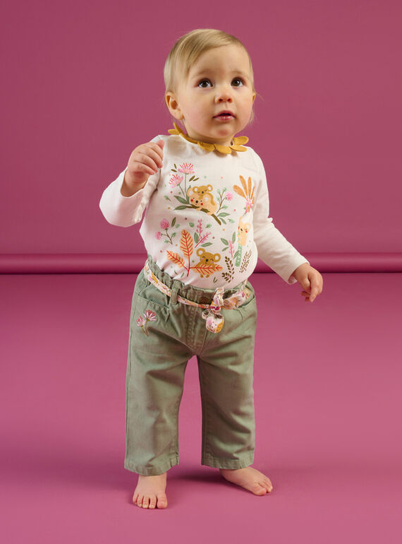 Pantaloni con cintura e stampa a fiori RIMAGPAN1 / 23SG09T1PAN612