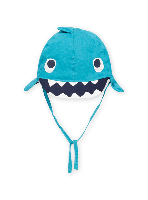 Cappellino turchese con motivo testa di squalo RYUJA2CAS2 / 23SI10C3CHA202