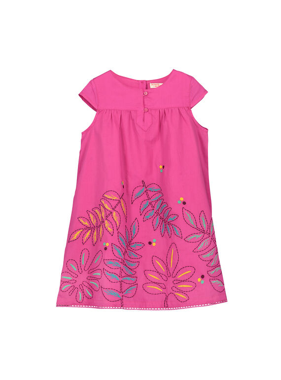 Abito in cotone rosa bambina FATUROB2 / 19S901F5ROB712