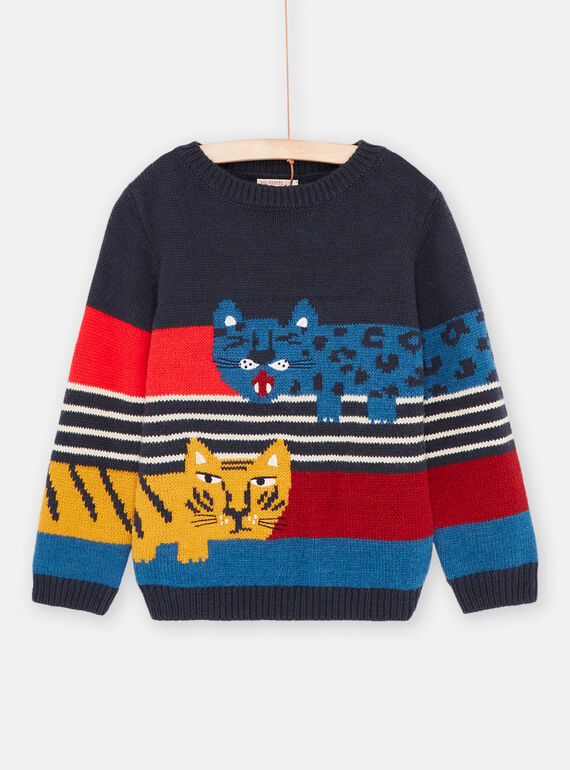 Maglia multicolore con stampa a righe bambino SOFORPUL / 23W902K1PUL705
