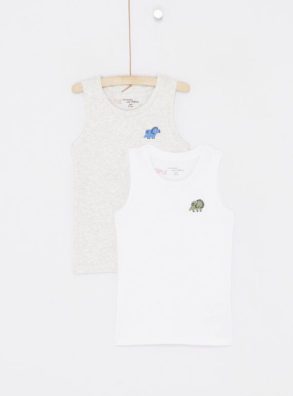 Set 2 canotte bianche bambino SEGODELDIN / 23WH1261HLI000