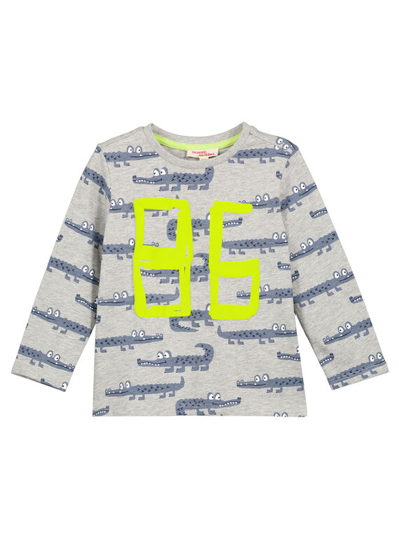 T-shirt Grigio Melange con Stampa e Motivo GOBLATEE2 / 19W902S3TML927