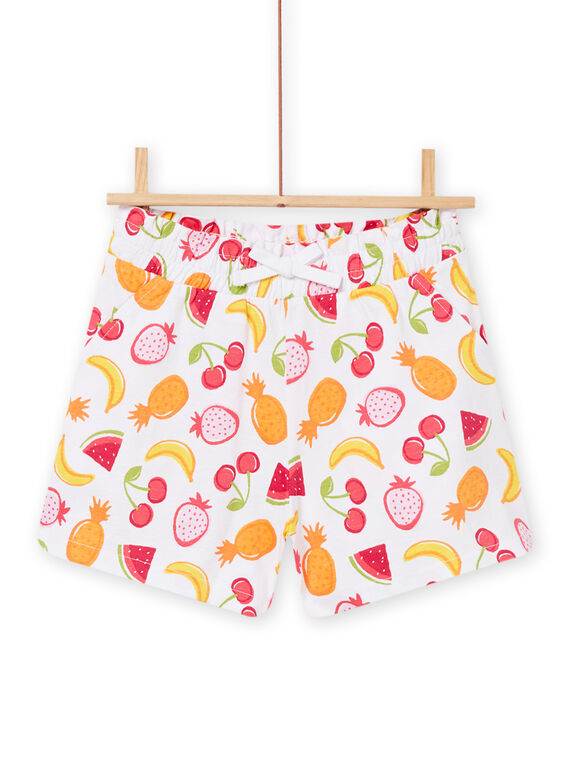 Shorts rosa tenue con stampa frutta bambina NAJERSHORT2 / 22S901C6SHO000