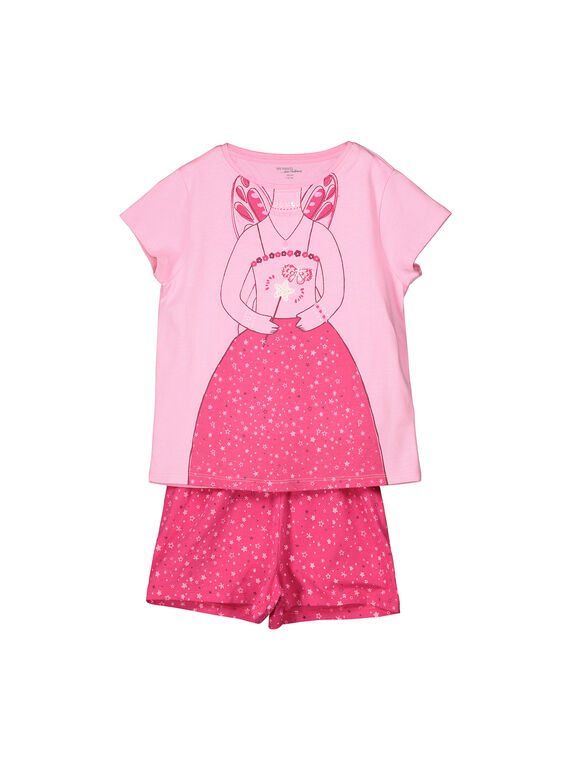 Pigiama corto in cotone bambina FEFAPYJUDEX / 19SH1142PYGD301