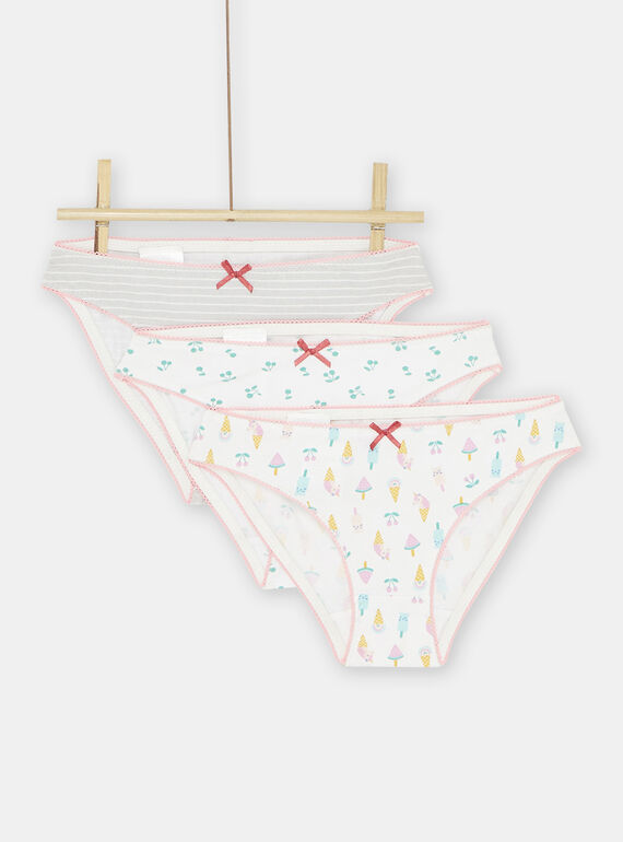 Set 3 slip multicolore assortiti bambina SEFALOTICE / 23WH1165D5L000