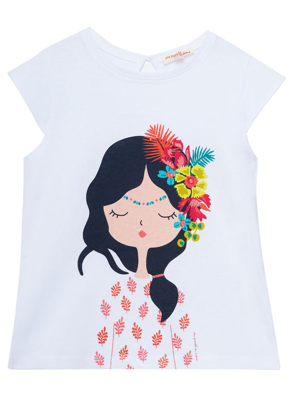 T-shirt maniche corte con stampa bambina JABOTI1 / 20S901H1TMC000